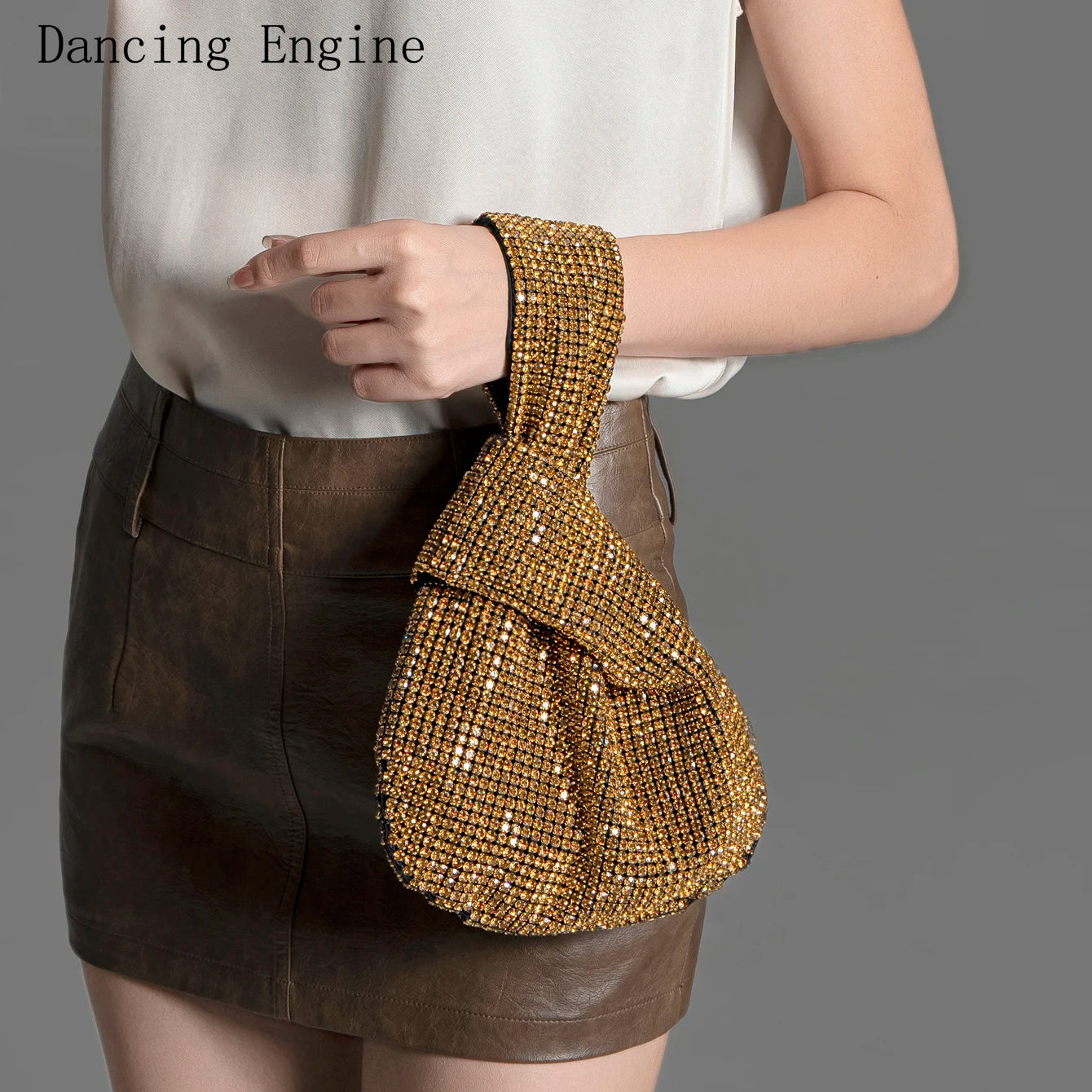 Luxury Designer Evening Rhinestones/Crystal Clutch Purse Bag