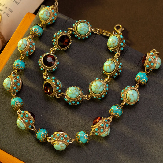 Vintage Green Rhinestone Necklace or Bracelet
