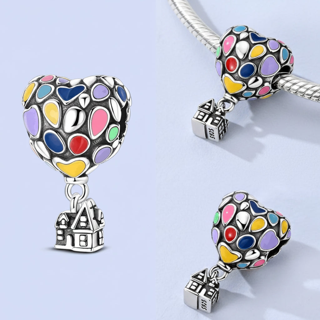 Heart-shaped Charms 925 Silver Pink Ballet Shoes Pendant Love Balloon Beads Fit Original Bracelets Women DIY Jewelry Gifts