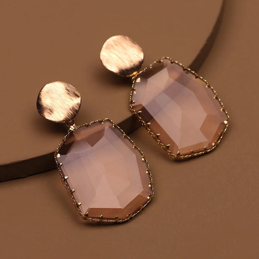 Fashion Geometric Rectangle Drop Earrings Dangle For Women Girl Trendy Fairy Wedding Party Jewelry