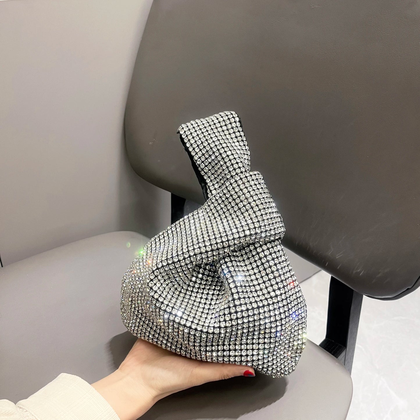 Luxury Designer Evening Rhinestones/Crystal Clutch Purse Bag