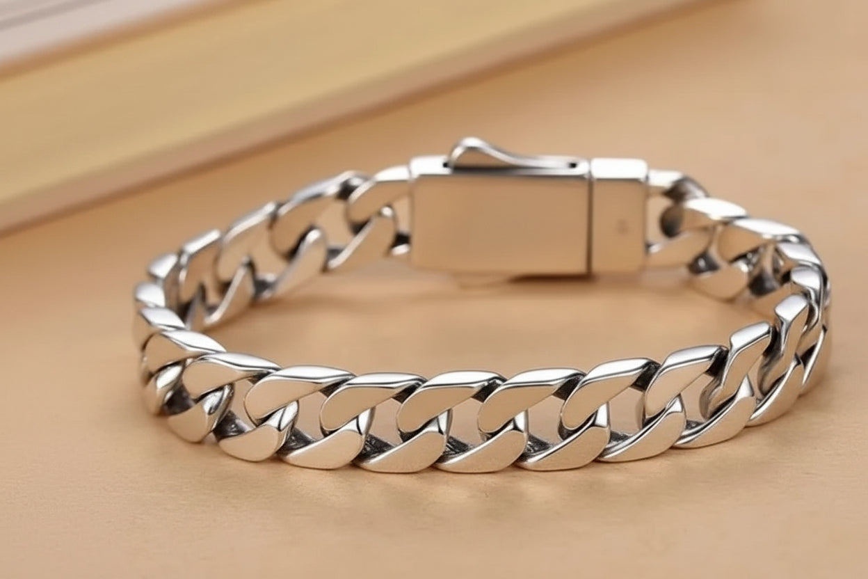 Horus Eye of God S925 Sterling Silver Cuban Bracelet | Hip Hop Gift for Men & Women