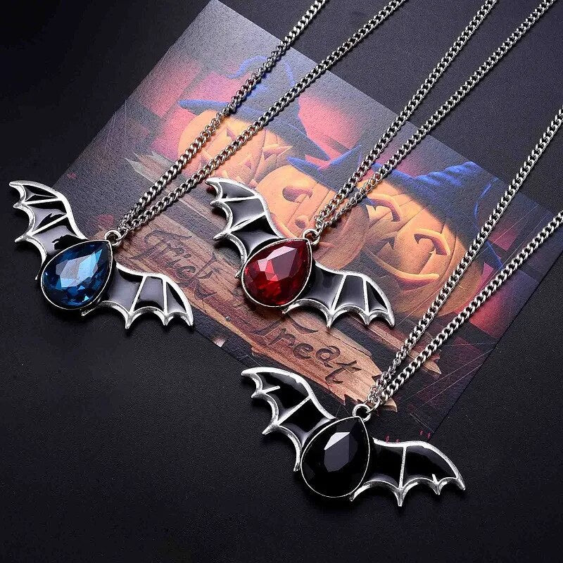 Crystal Bat Necklaces