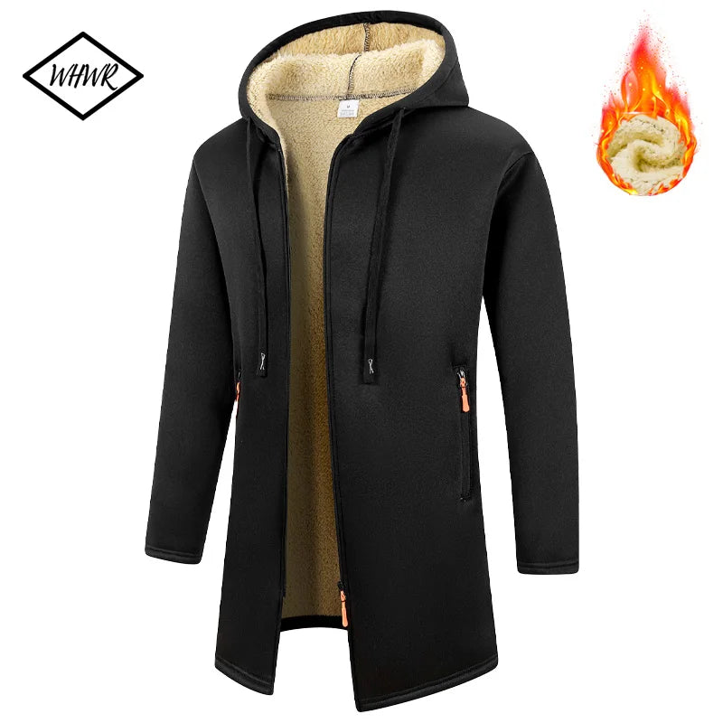 Men's Thick Sweatwear Hoodies L/S Fleece Zipper Oversize