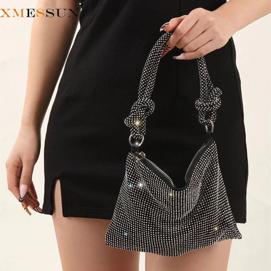 Rhinestone Diamond Evening Bag for Women - Sparkly Crystal Shoulder Bag