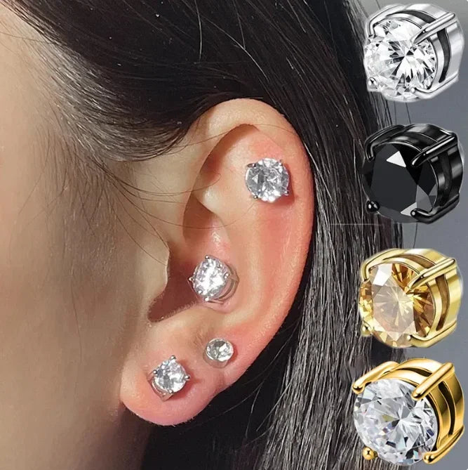 Fake magnet stud earrings