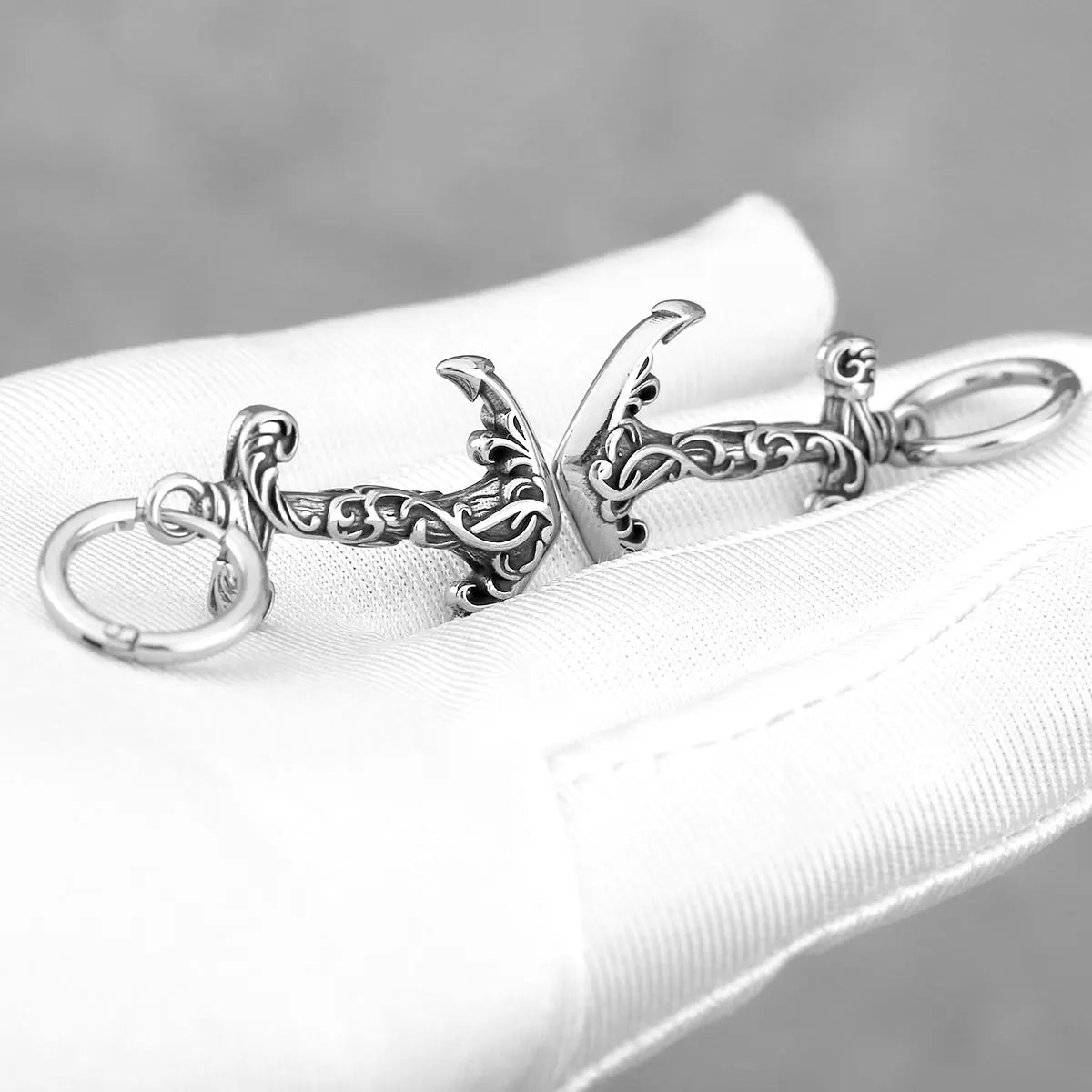 Men's Anchor Drop Earrings – Viking Punk Stainless Steel
