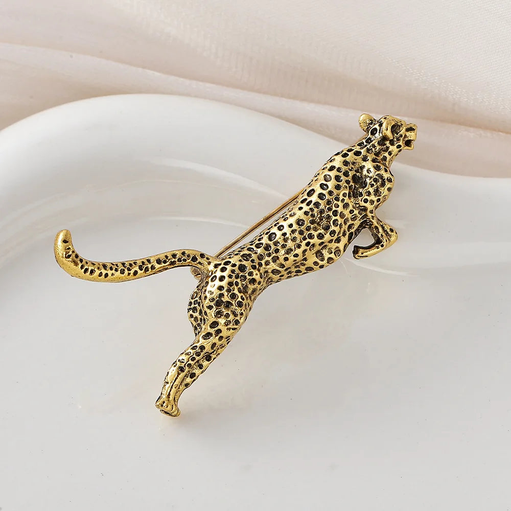 Men's Retro Leopard Brooch – Spotted Panther Suit Lapel Pin