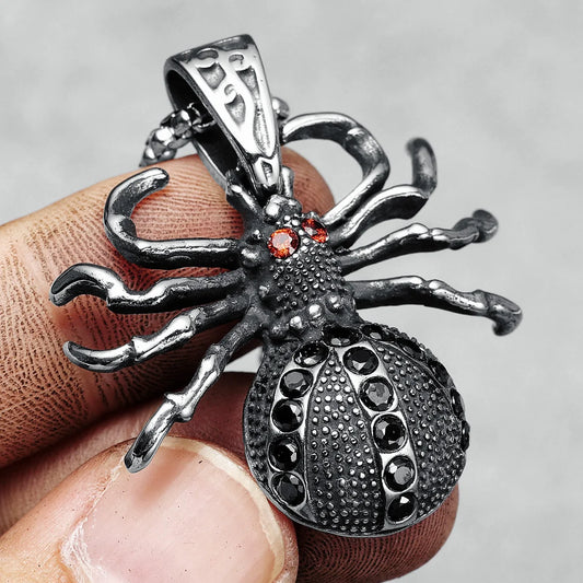 Men's Spider Pendants/Necklace 316L Stainless Steel Gothic