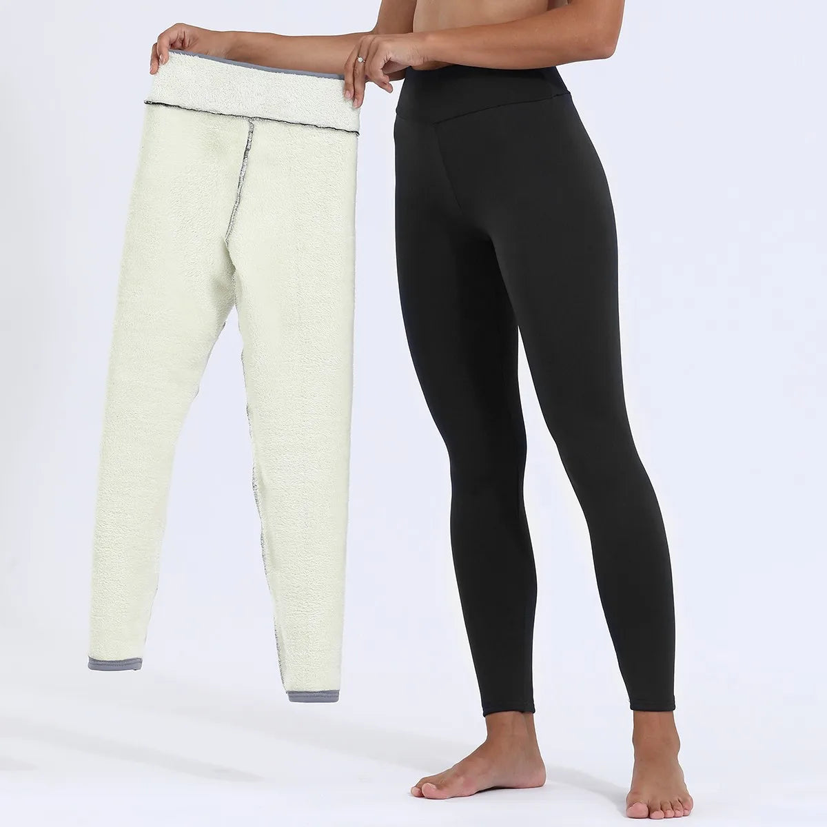 Women Lamb Fleece Legging/Pants Seamless High Waist Thick Thermal/Insulated Pants