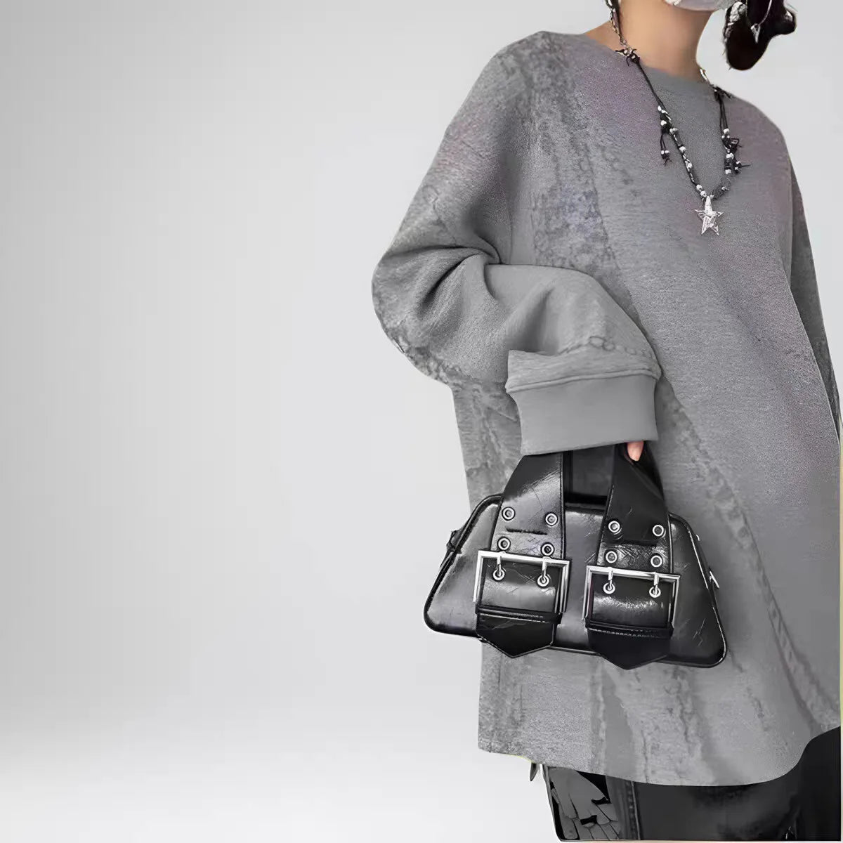 Retro Punk Rivet Crossbody Shoulder Bag for Women | Hot Girl Street Style Handbag