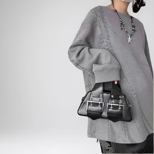 Retro Punk Rivet Crossbody Shoulder Bag for Women | Hot Girl Street Style Handbag