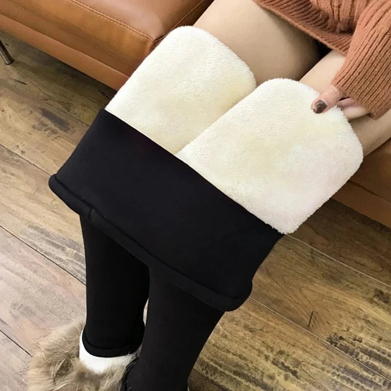 Women Lamb Fleece Legging/Pants Seamless High Waist Thick Thermal/Insulated Pants