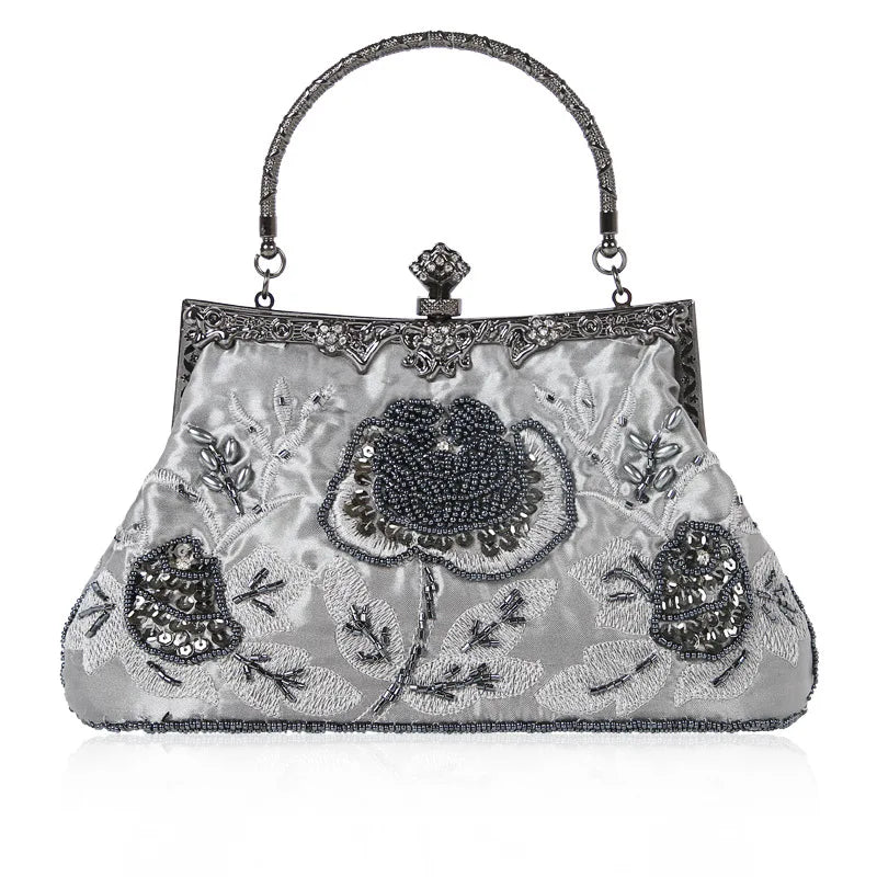 Bead Embroidery Women Evening Bag Diamonds Shell Lady Small Day Clutches Party Dinner Bag Wedding Bridal Pearl Handbags Purse