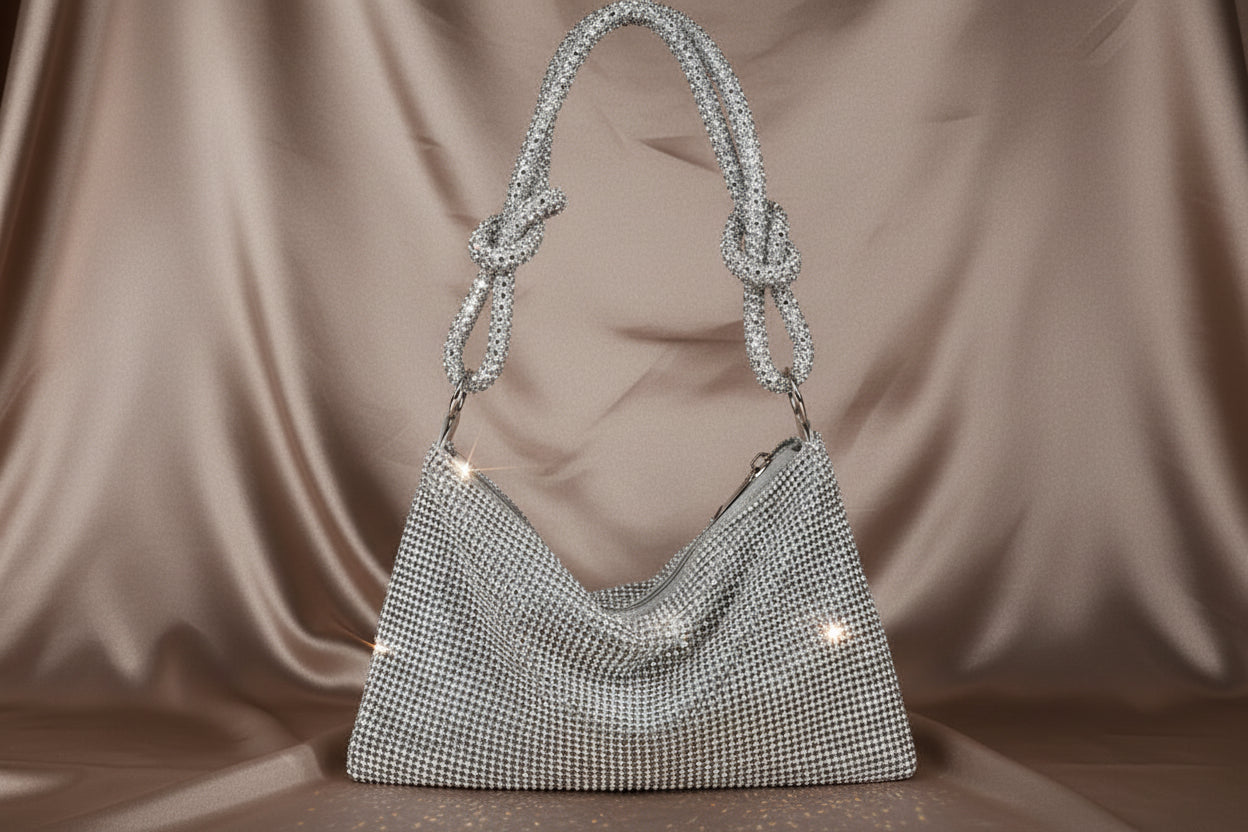 Rhinestone Diamond Evening Bag for Women - Sparkly Crystal Shoulder Bag