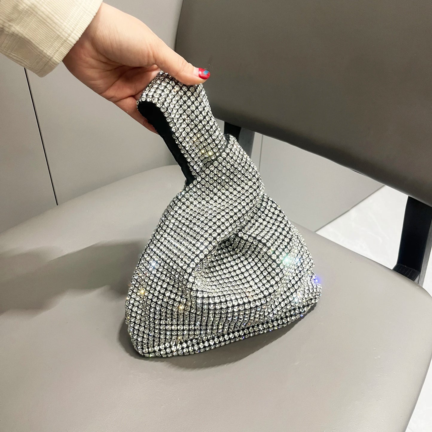 Luxury Designer Evening Rhinestones/Crystal Clutch Purse Bag