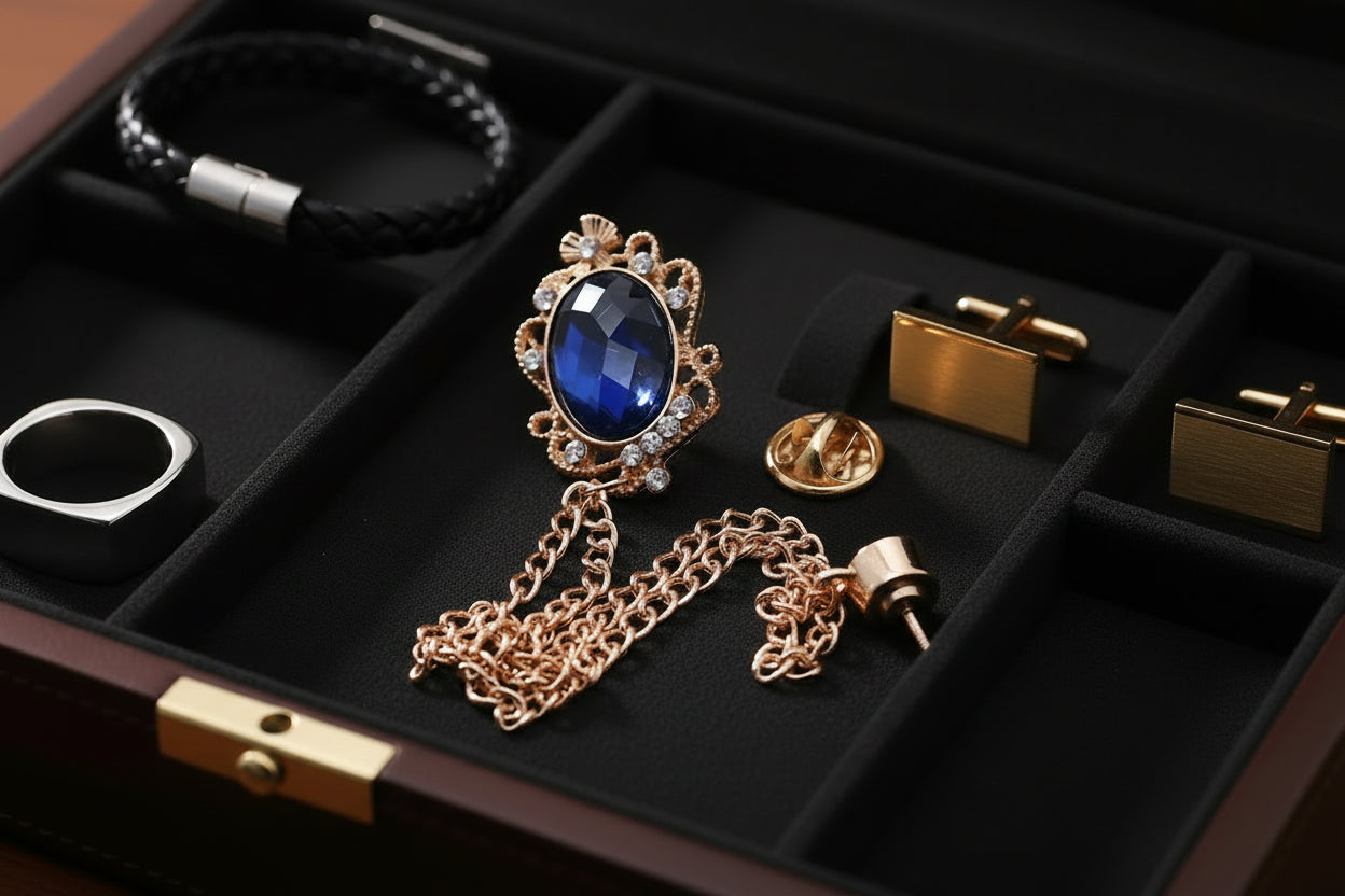 Men's Fashion Tassel Chain Brooch - Shirt Suit, Collar Accessory
