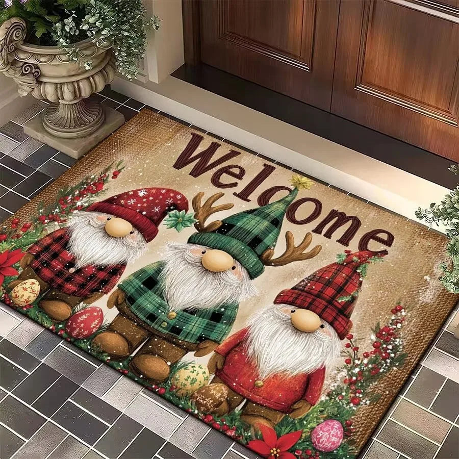 Merry Christmas Entrance Mat/Carpet Non Slip and Absorbent