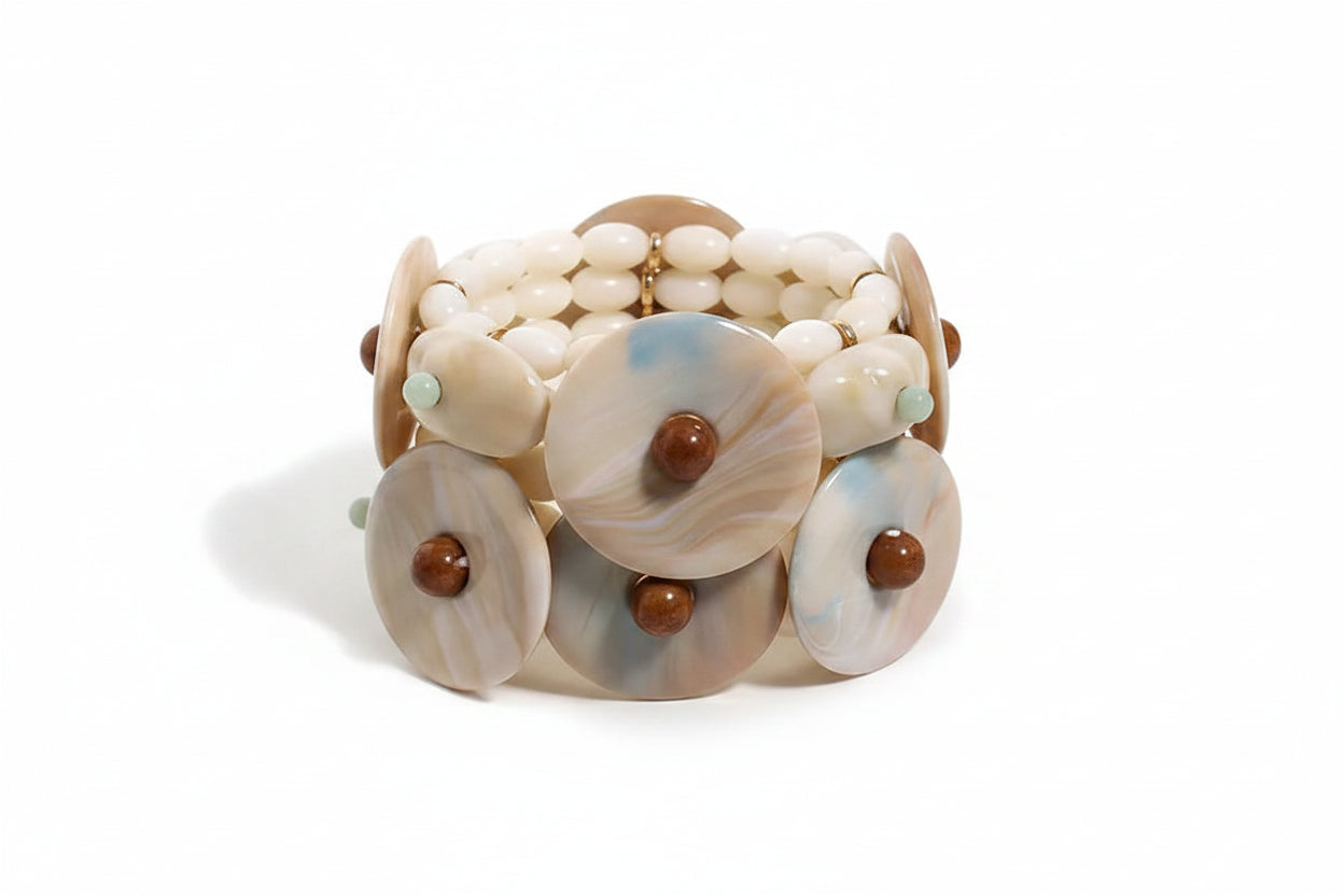 Statement Boho Beads Bracelet Set Handmade for Women Girl
