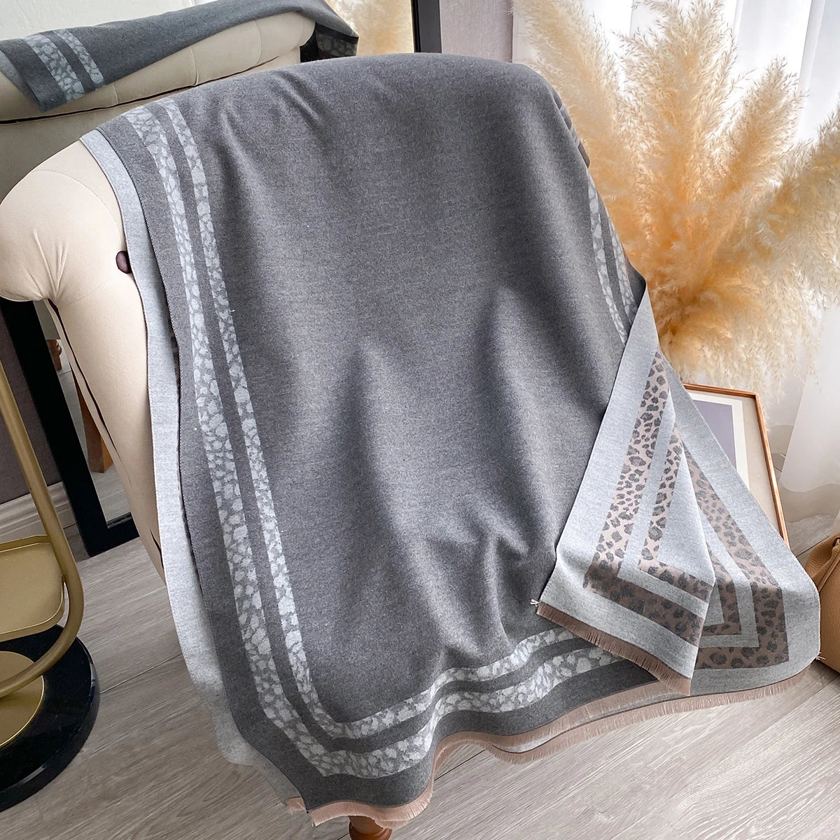 Women Winter Warm Luxury Imitation Cashmere Scarves Solid color Fashion Shawl Wrap Ladies Blanket Foulard Pashmina Bandana Scraf