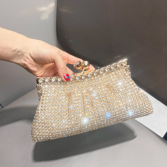 Evening clutch Purse/Bag - Rhinestones/Crystal Luxury Designer Shoulder Strap