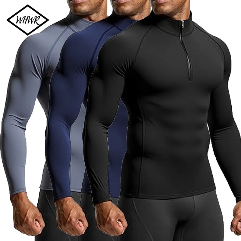 Men Sportswear Fitness Top/Gym Shirts - Quick-drying Breathable Slim L/S