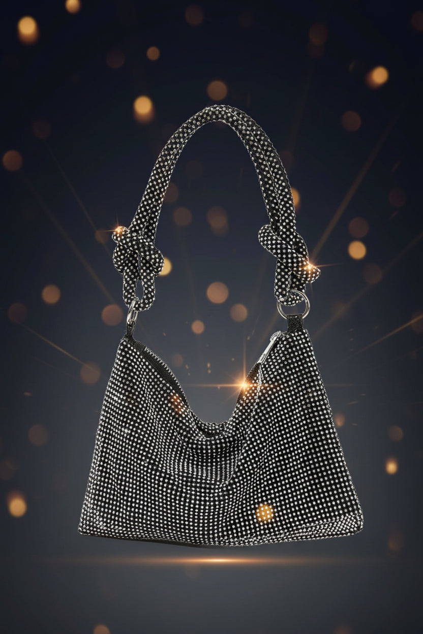 Rhinestone Diamond Evening Bag for Women - Sparkly Crystal Shoulder Bag