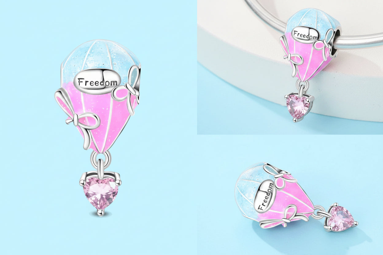 Charms 925 Silver Retractable Passport Beads Hot Air Balloon Ice Cream Pendant Fit Original Bracelets Women DIY Jewelry Gifts