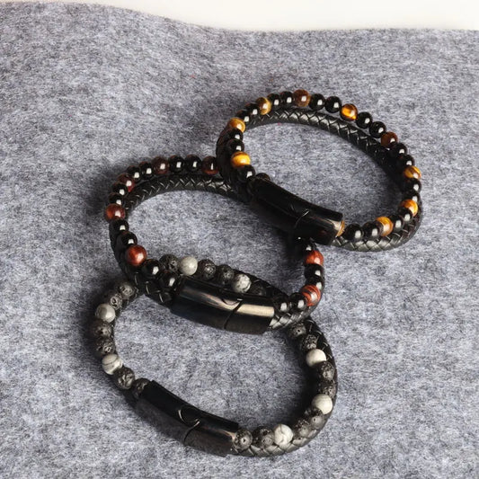 Classic woven and beaded bracelets