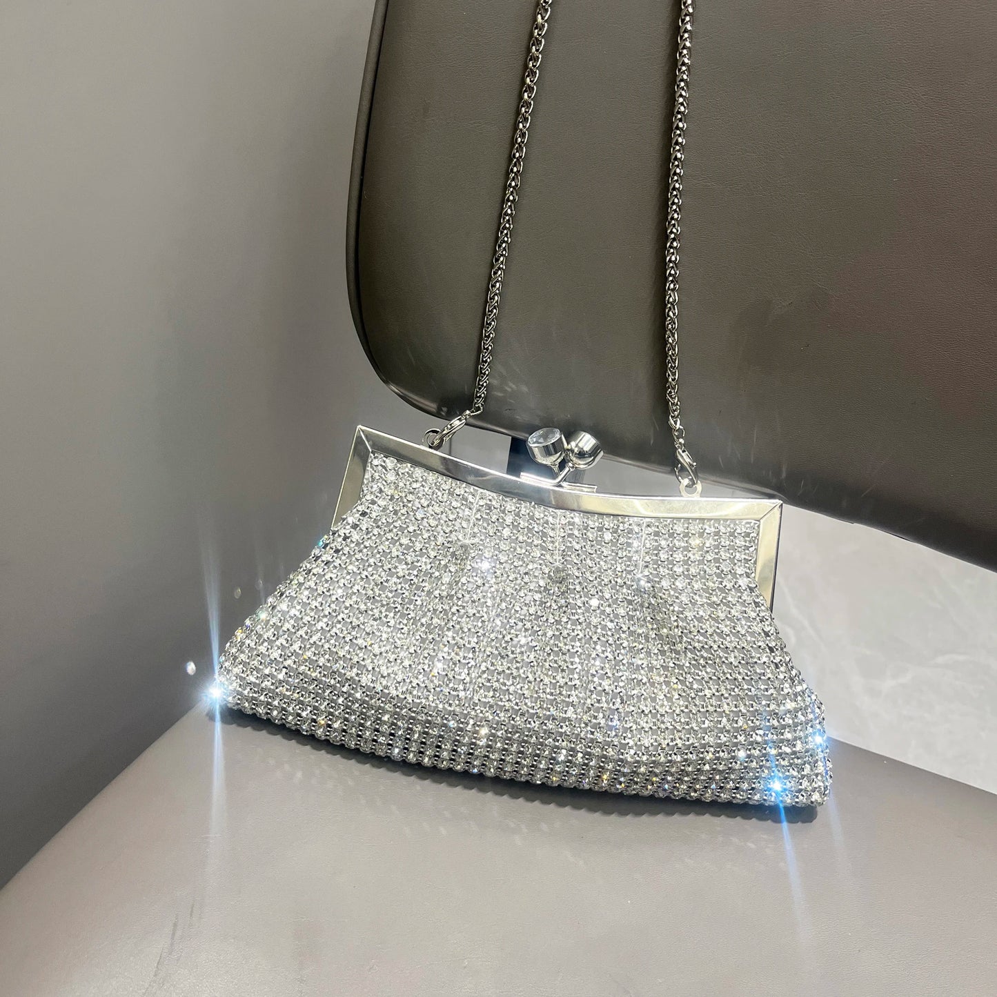 Evening clutch Purse/Bag - Rhinestones/Crystal Luxury Designer Shoulder Strap