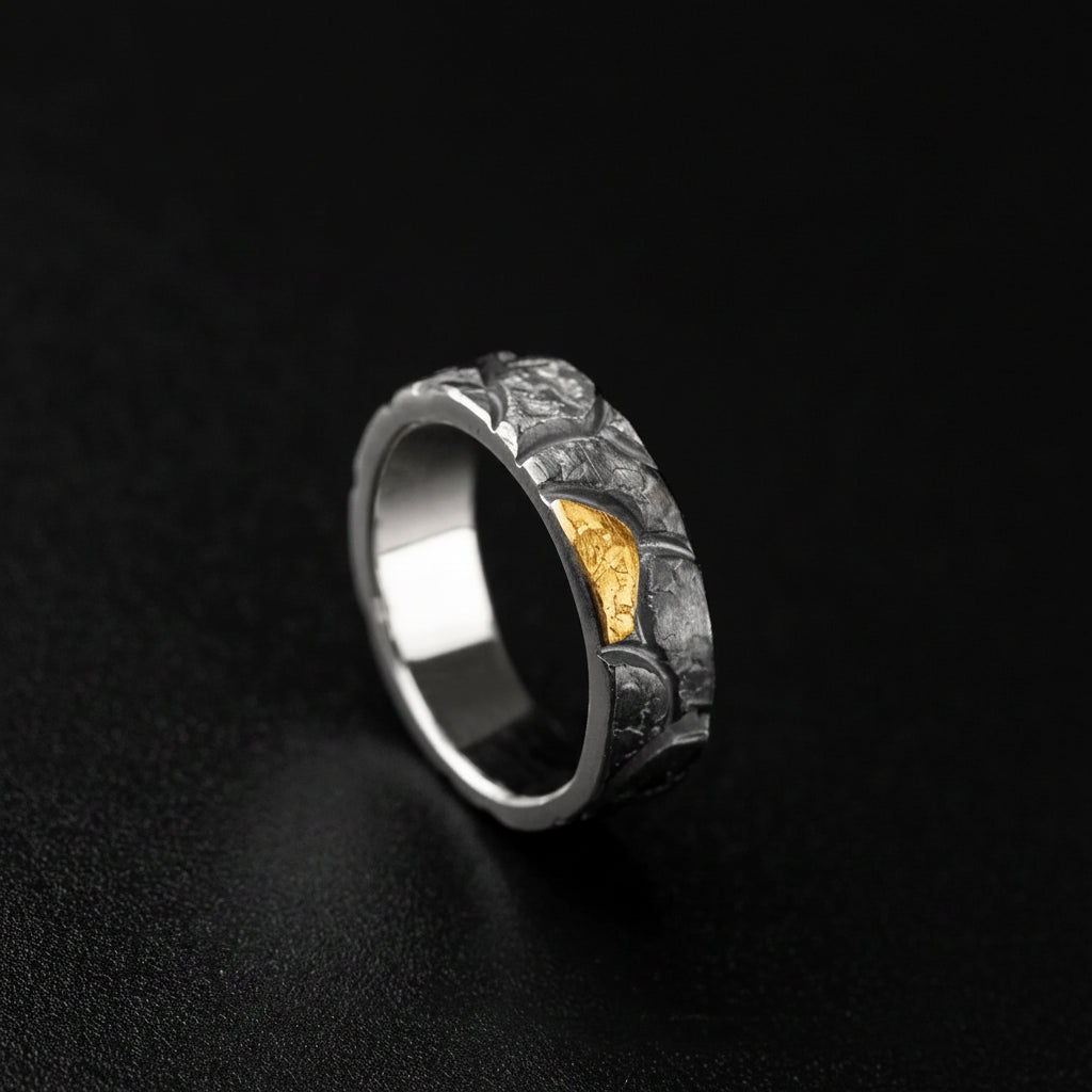 Chinese Art Titanium Open Band Ring – 6 Styles
