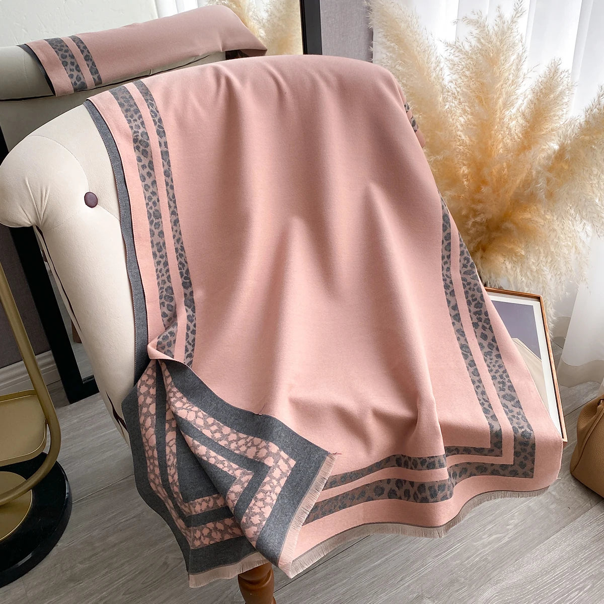 Women Winter Warm Luxury Imitation Cashmere Scarves Solid color Fashion Shawl Wrap Ladies Blanket Foulard Pashmina Bandana Scraf