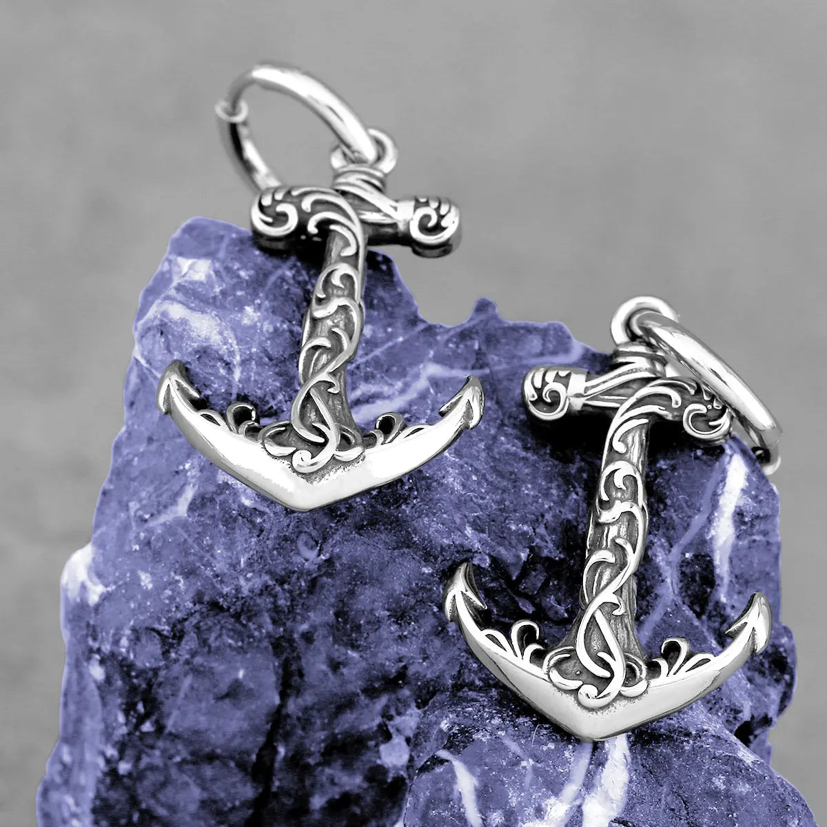 Men's Anchor Drop Earrings – Viking Punk Stainless Steel