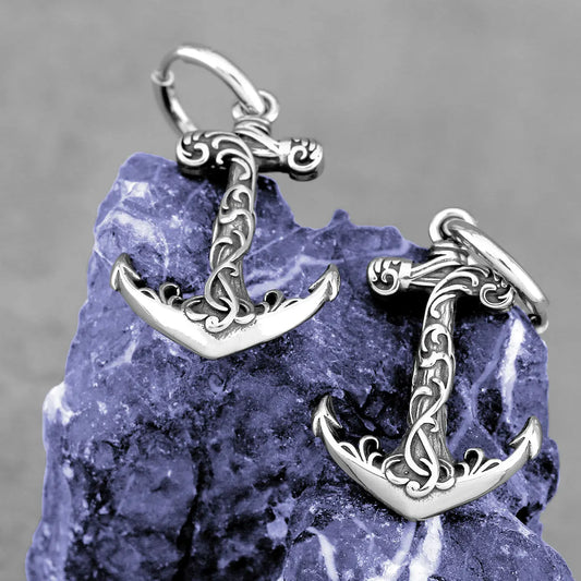 Men's Anchor Drop Earrings – Viking Punk Stainless Steel