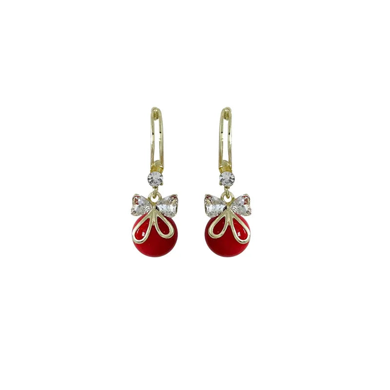 Heart-Shaped Drop Earrings