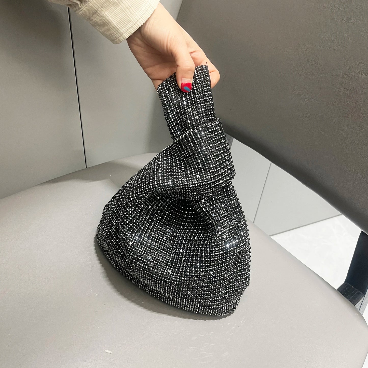 Luxury Designer Evening Rhinestones/Crystal Clutch Purse Bag