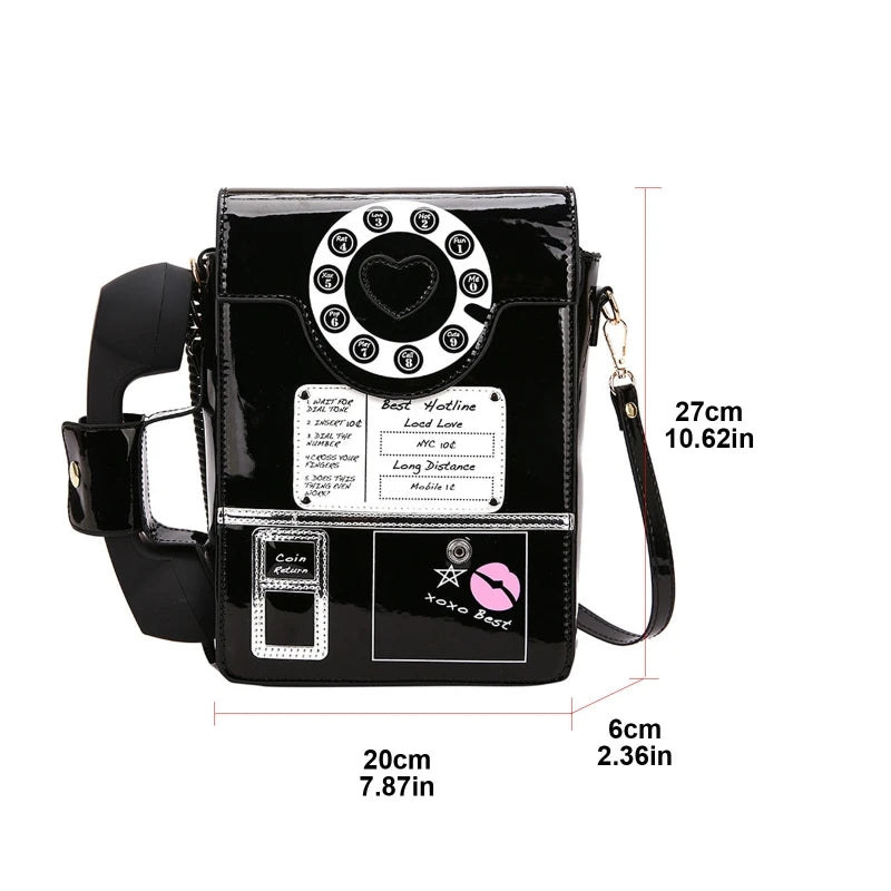 Telephone retro crossbody & shoulder bag