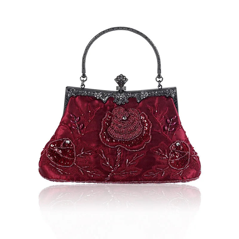 Bead Embroidery Women Evening Bag Diamonds Shell Lady Small Day Clutches Party Dinner Bag Wedding Bridal Pearl Handbags Purse