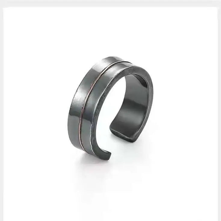 Chinese Art Titanium Open Band Ring – 6 Styles