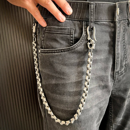 Punk Rock Alloy Pants Chain Hip-Hop Motorcycle Riding Decoration Wallet Chain Unique Halloween Gift Accessories