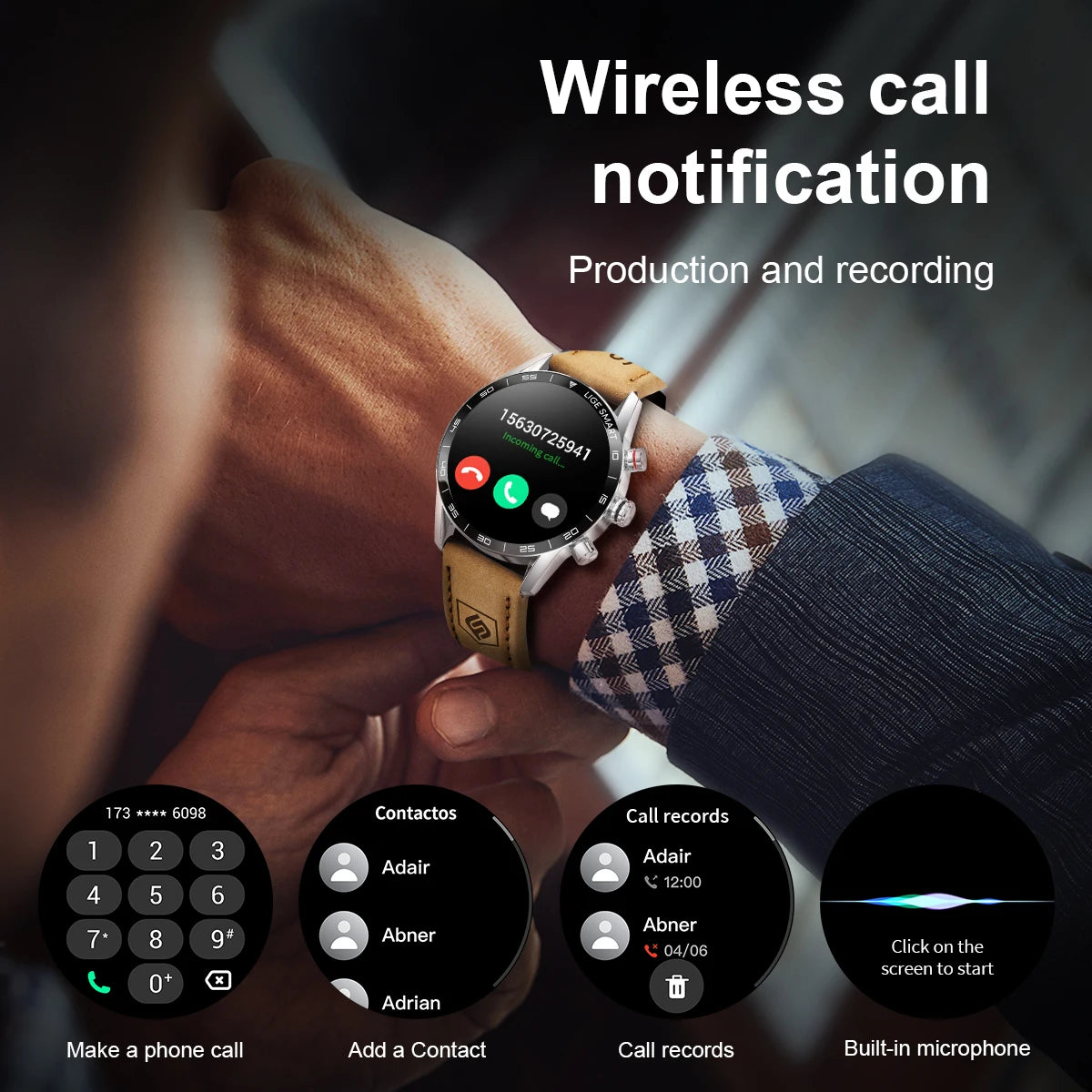 LIGE Men's Military GPS Smart Watch | Bluetooth Calls | 100+ Sport Modes | AMOLED