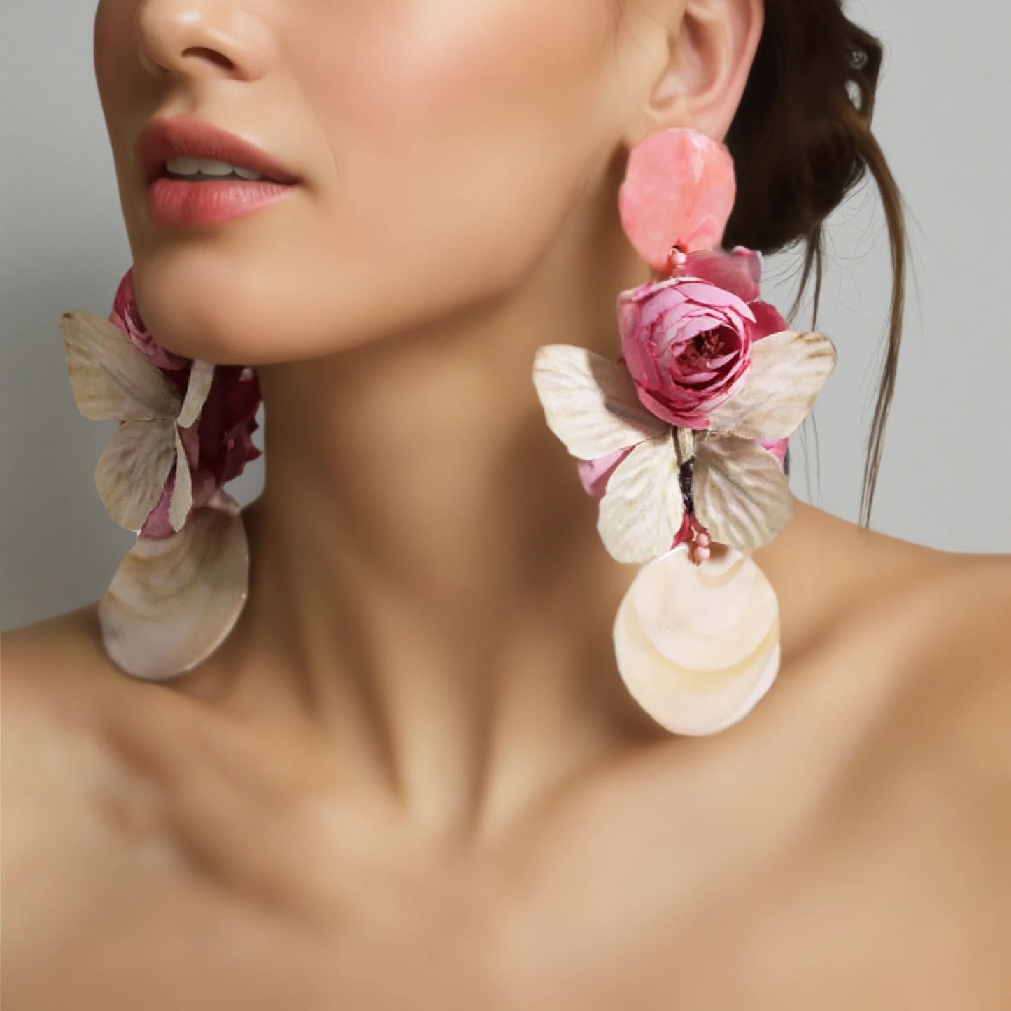 Statement Bohemian Rose Butterfly Earrings For Women Girl Trendy Luxury Vintage Fairy Wedding Party Jewelry Accessoies