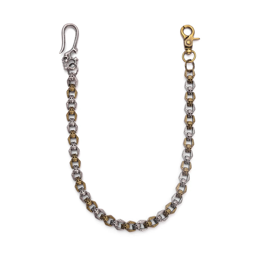 Punk Rock Alloy Pants Chain Hip-Hop Motorcycle Riding Decoration Wallet Chain Unique Halloween Gift Accessories