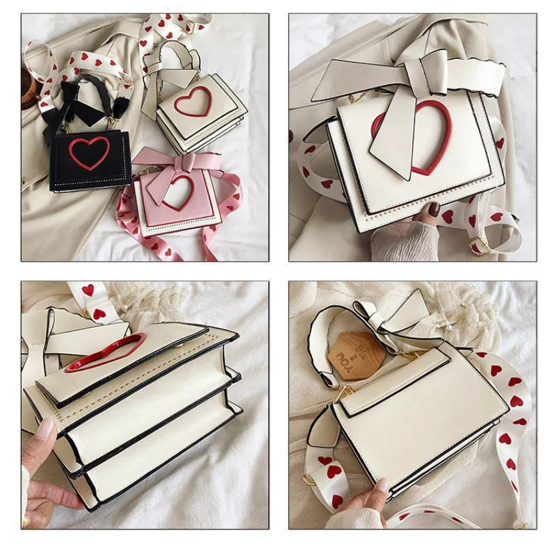 Cute heart crossbody bag