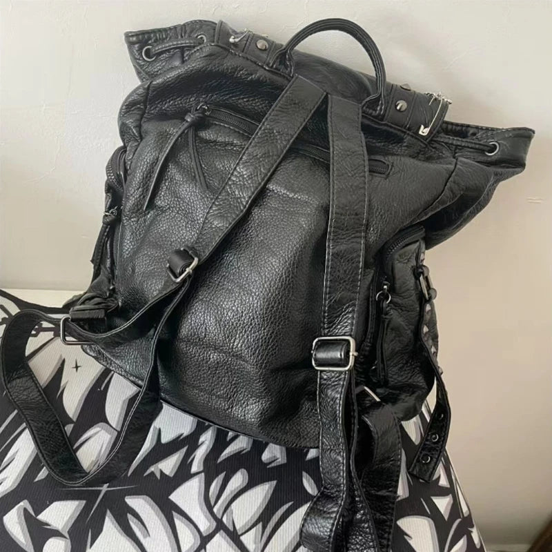 Grunge cross & chains backpack