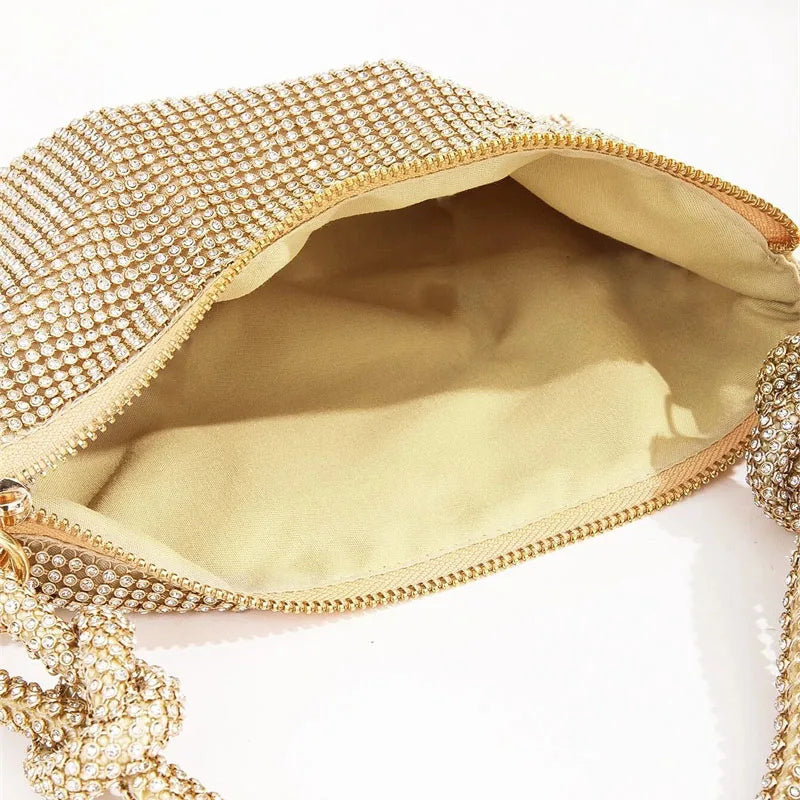 Rhinestone Diamond Evening Bag for Women - Sparkly Crystal Shoulder Bag