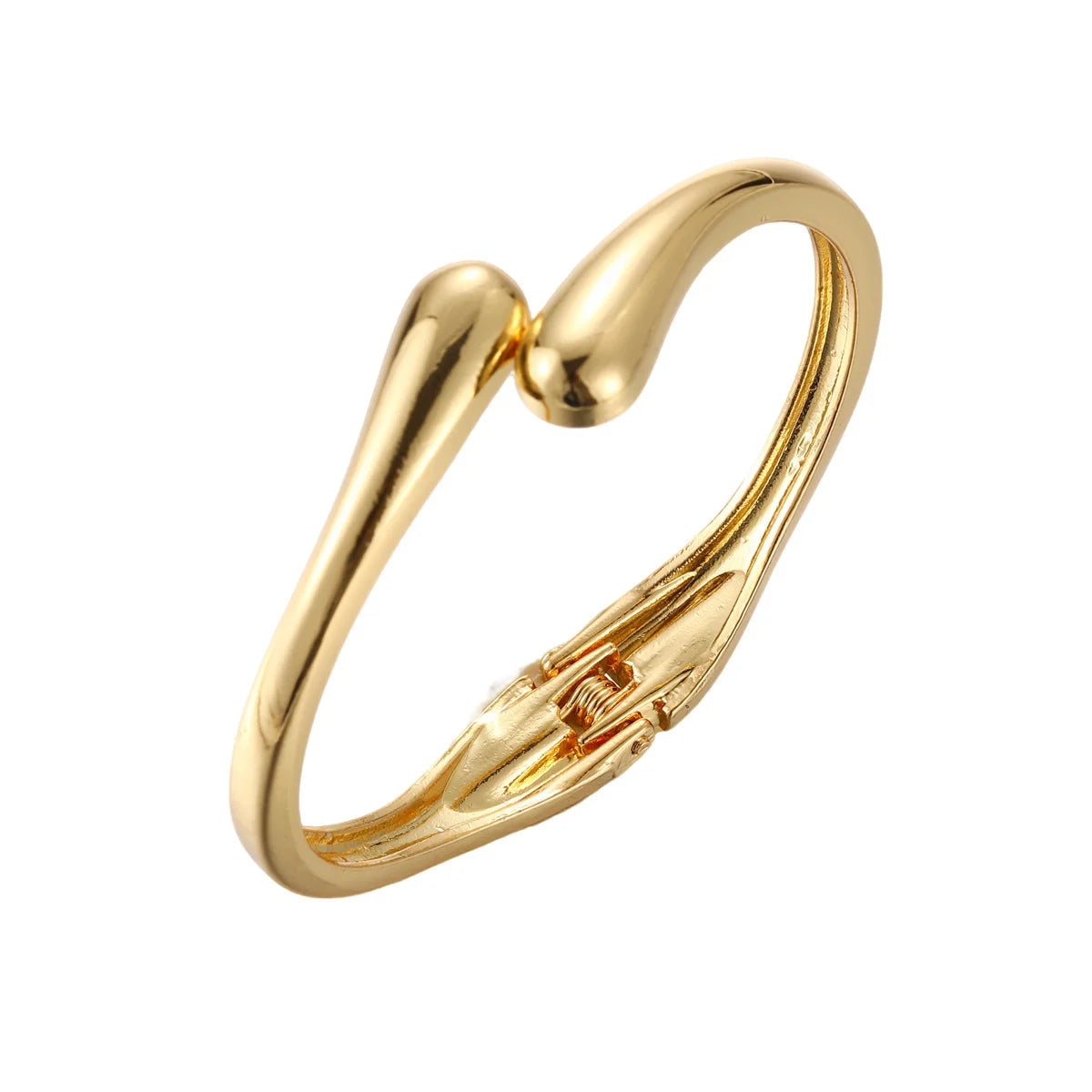 Women's Chunky Open Cuff Bangle | Gold-Plated Geometric Boho Bracelet
