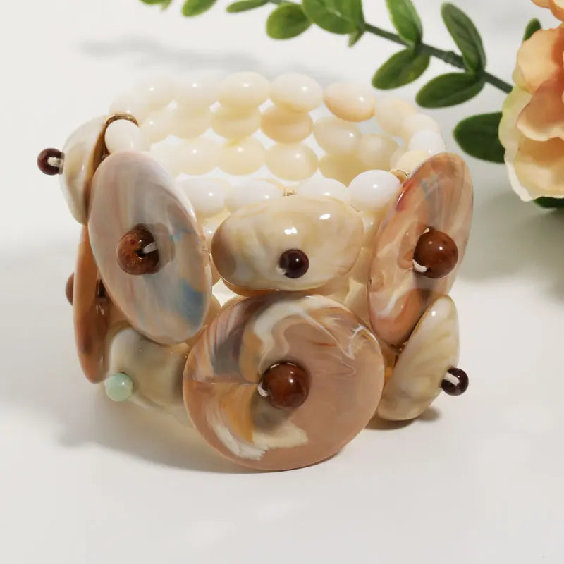 Statement Boho Beads Bracelet Set Handmade for Women Girl