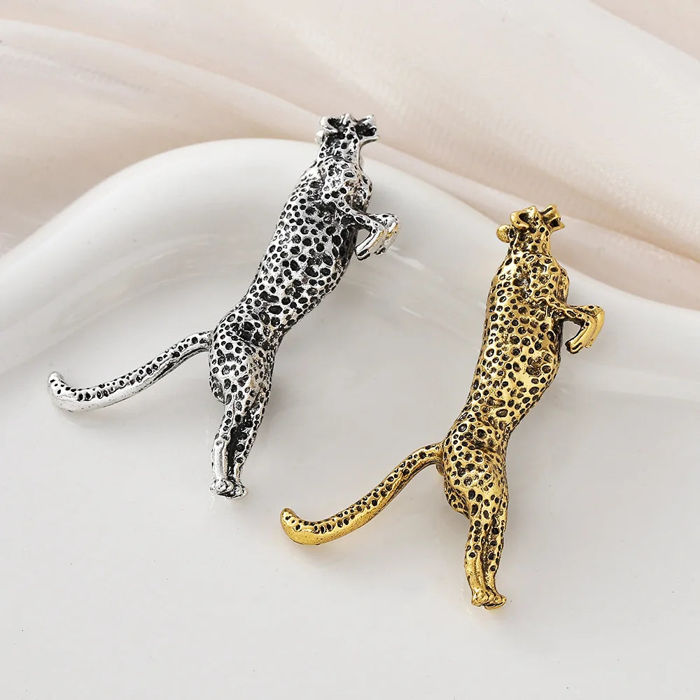 Men's Retro Leopard Brooch – Spotted Panther Suit Lapel Pin