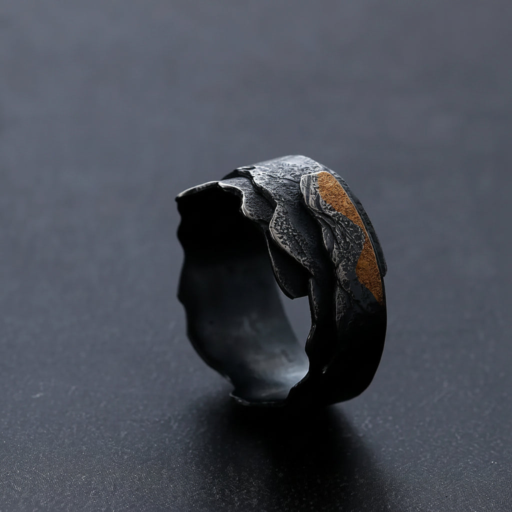 Chinese Art Titanium Open Band Ring – 6 Styles